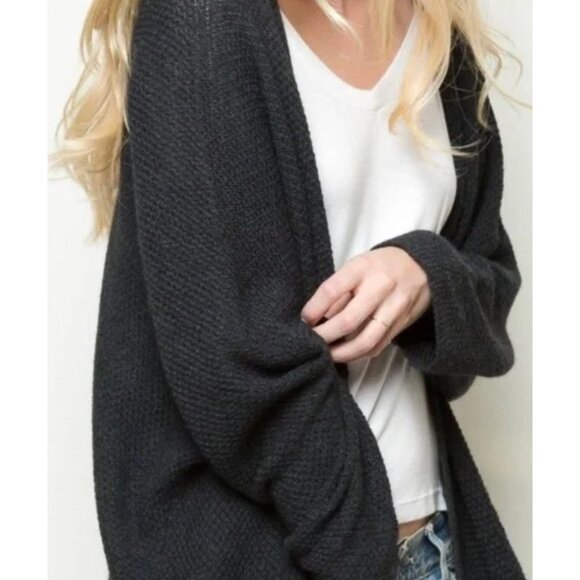 Brandy Melville Women's Caroline Cardigan Knit Grey Gray Open Front ONE SIZE - Picture 1 of 6